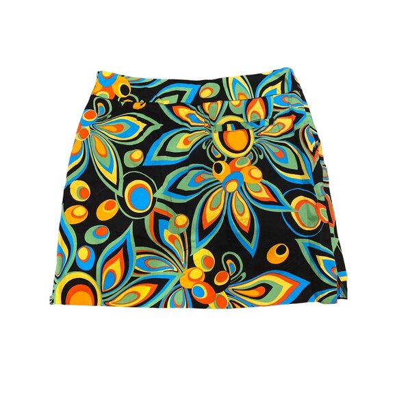 Loudmouth Golf Skort W's 4 Legacy Shagadelic Black Cotton Stretch Pockets - Picture 9 of 10